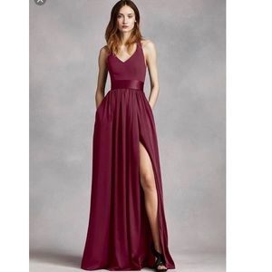 Maroon bridesmaid dress, size 4.